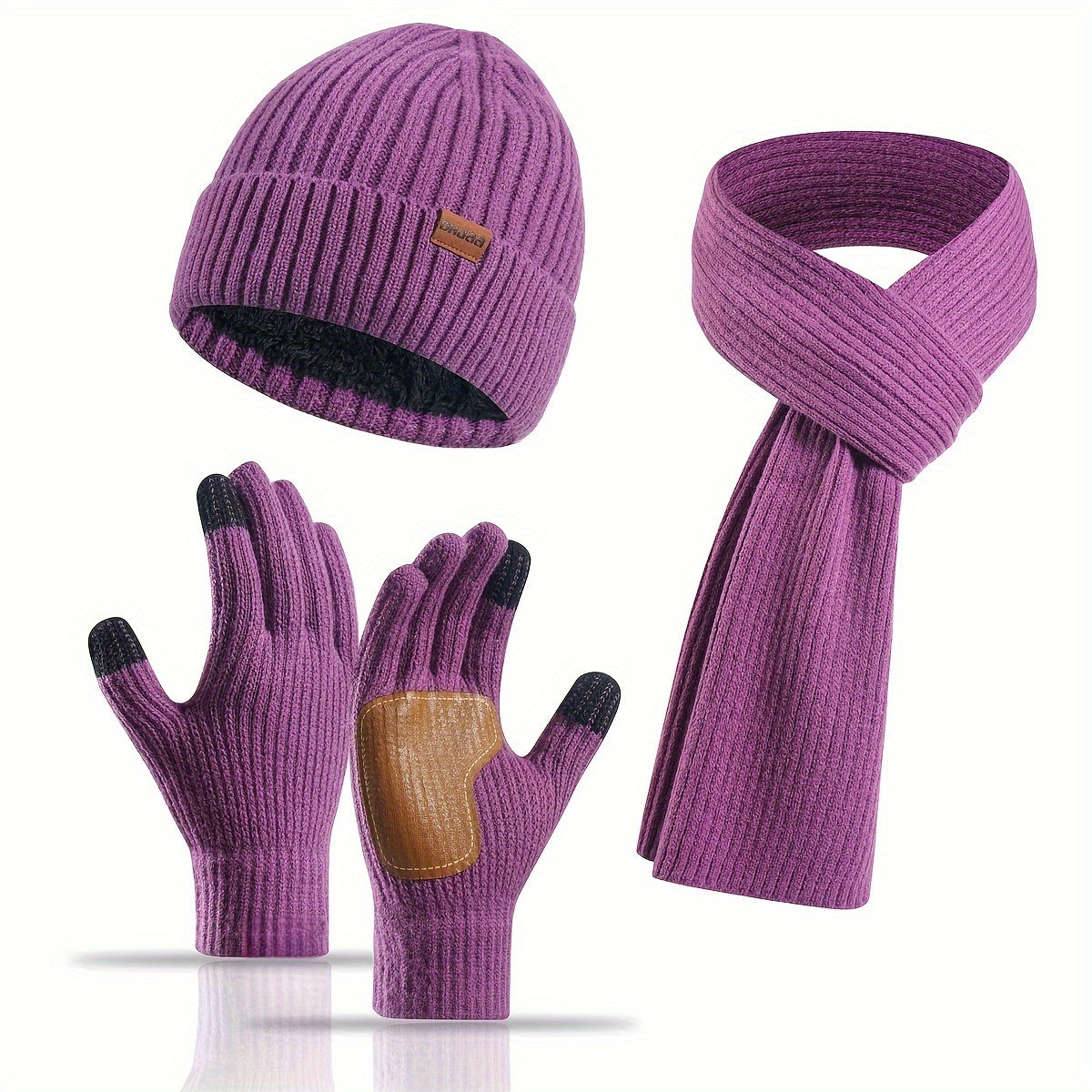 Set Invernale Allegro - Cappello, Sciarpa e Guanti per Coppie