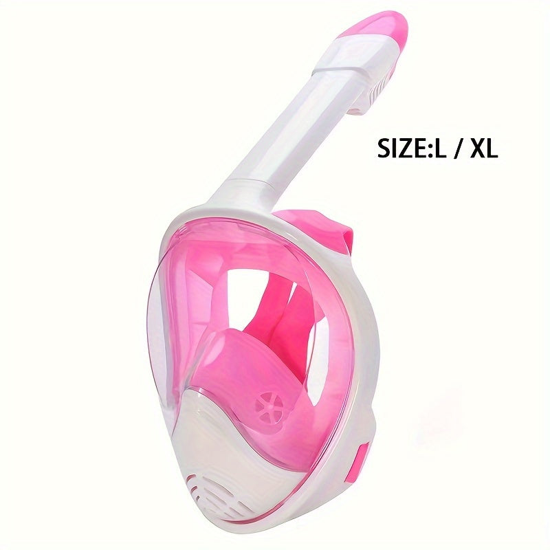 Maschera Snorkel per Viso Intero – Visione Panoramica a 180° e Montaggio per Fotocamera per un'Esperienza Subacquea Perfetta