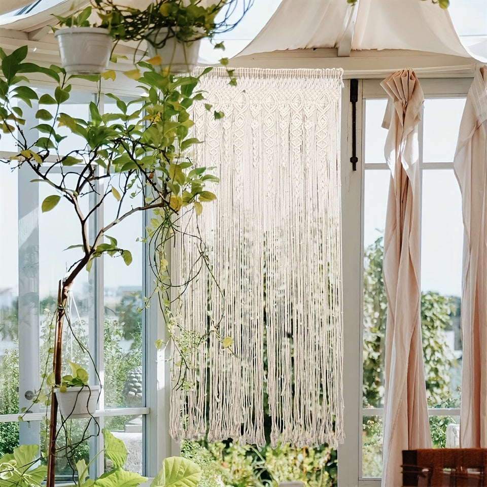 Tenda Macramé Boho – Tenda Decorativa e Pratica per Divisione