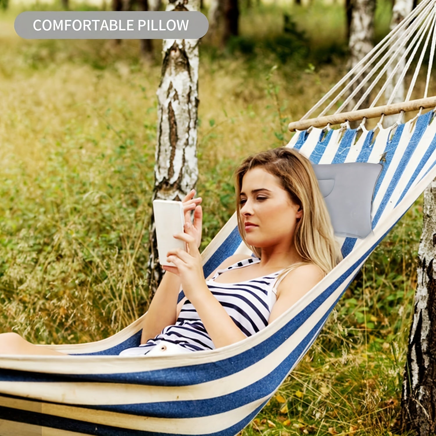 Cuscini Gonfiabili per Campeggio e Viaggi - Set di 2 Cuscini Morbidi e Portatili