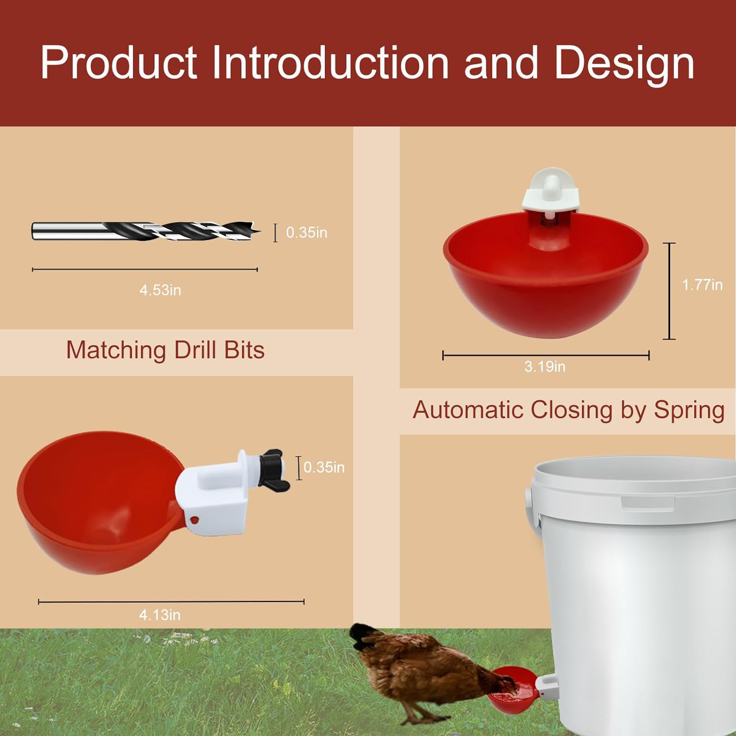 Set di 10 Beccucci per Bere per Galline – Pratico ed Efficiente