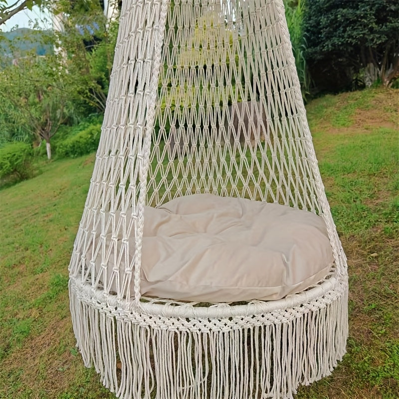 BohoSwing Sedia a Sospensione Intrecciata a Mano – Atmosfere Bohemien Rilassate