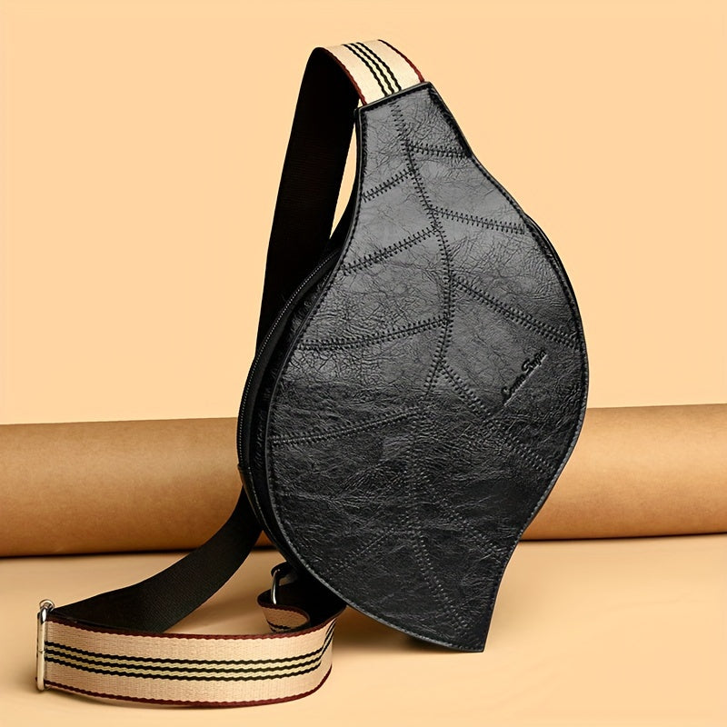 Borsa a Tracolla Vintage in Ecopelle – Cintura Regolabile con Chiusura a Fibbia