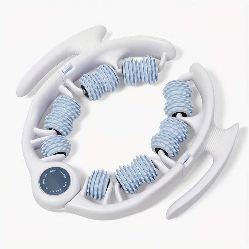 FlexiRoller 14-Ruote Rullo massaggiante – Profonda Rilassamento Muscolare con Fermapiedi