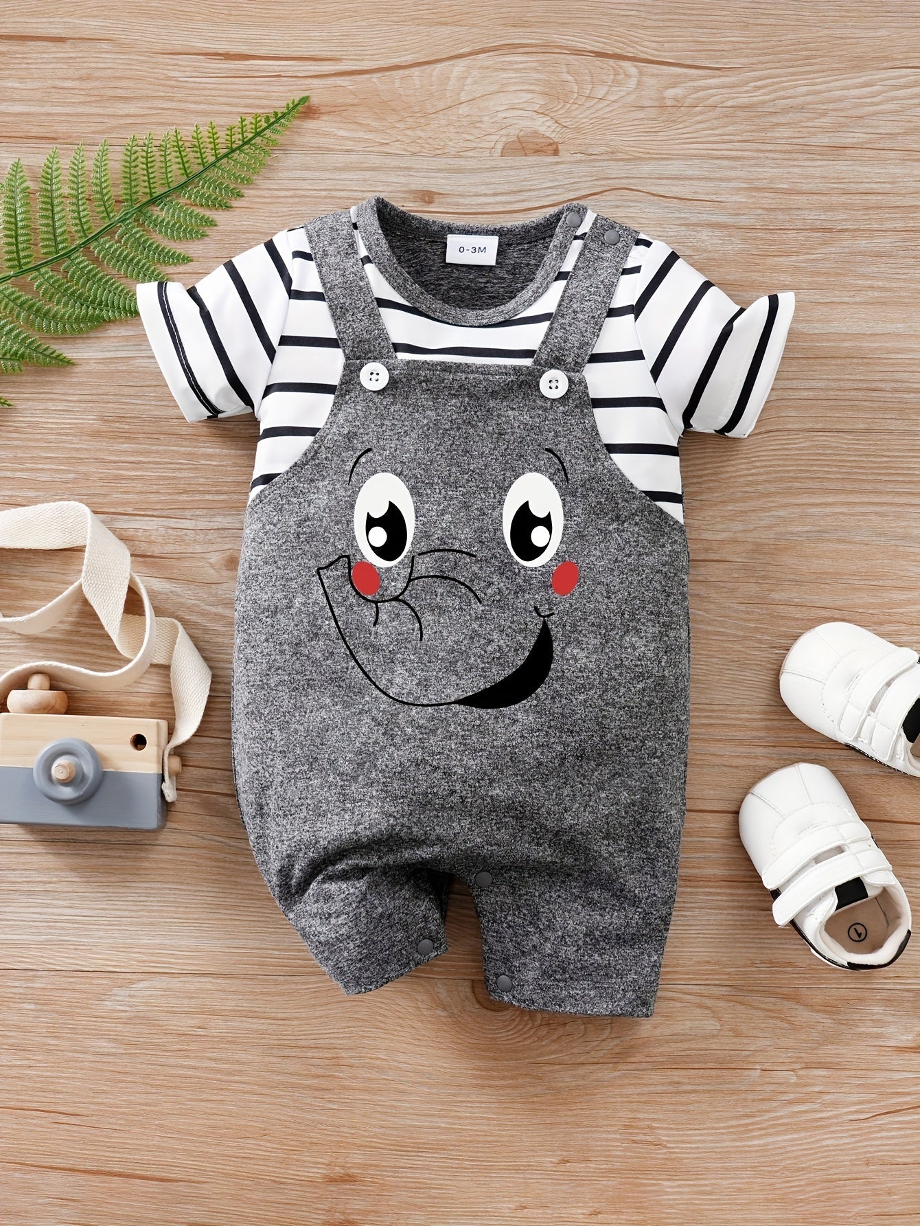 Set Body Neonato Elefante Carino – Perfetto per Avventure Estive all'Aperto