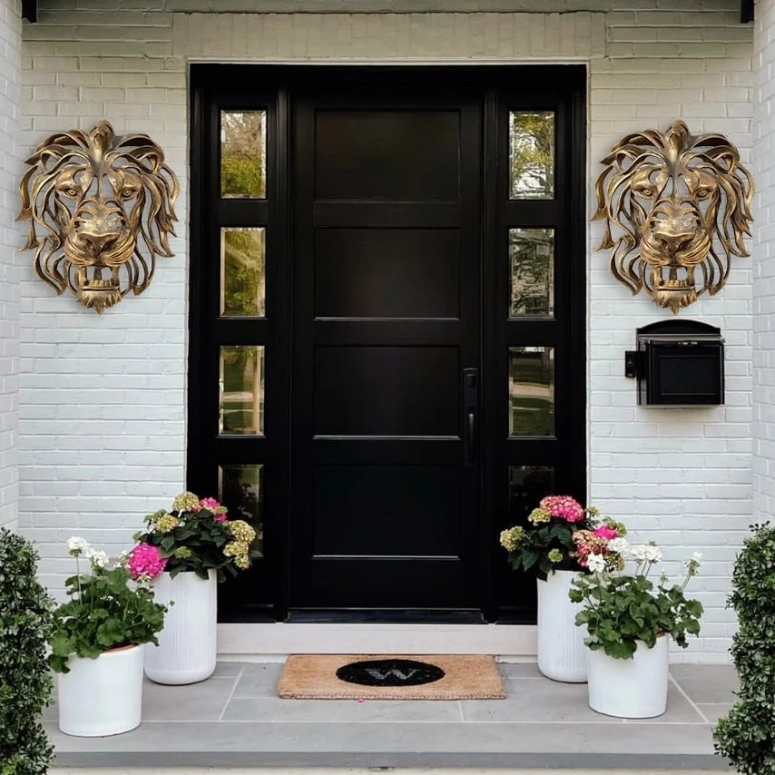 Testa di Leone in Metallo - Elegante e Robusta