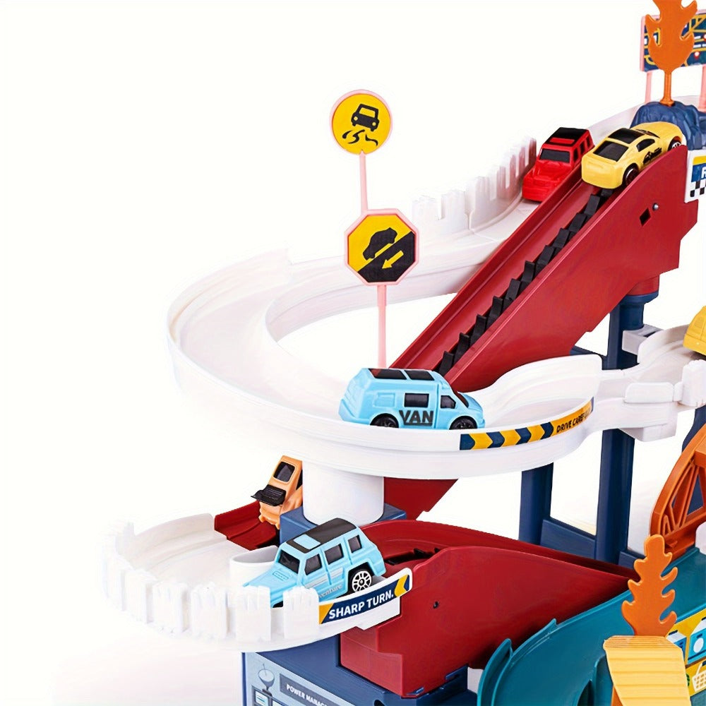 Set di Gioco Avventure DinoRace - Pista da Corsa Emozionante con Dinosauri e Veicoli per Bambini