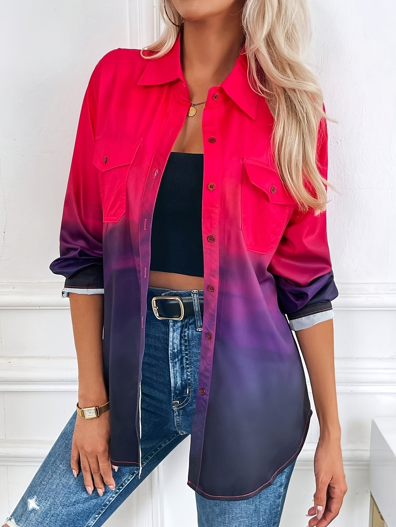 Camicetta a quadri sfumata da donna – Allegra e Stilosamente per l'Estate