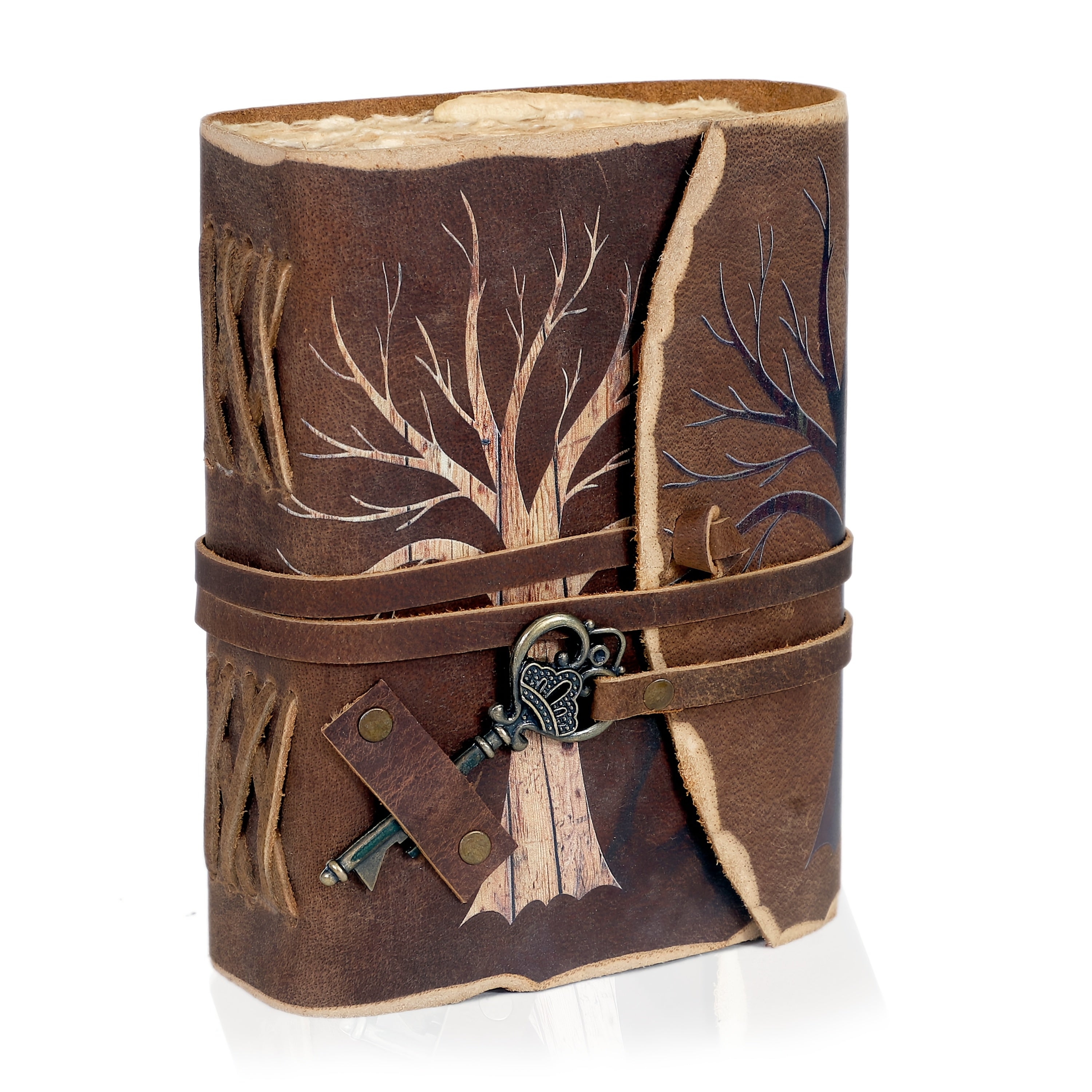 Quaderno Vintage Fatto a Mano con Aspetto in Pelle e Chiusura a Chiave – Per Spiriti Creativi