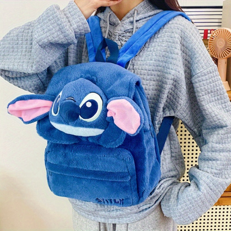 Zaino in Peluche Disney Stitch per Bambini – Carino e Resistente per Scuola e Uso Quotidiano