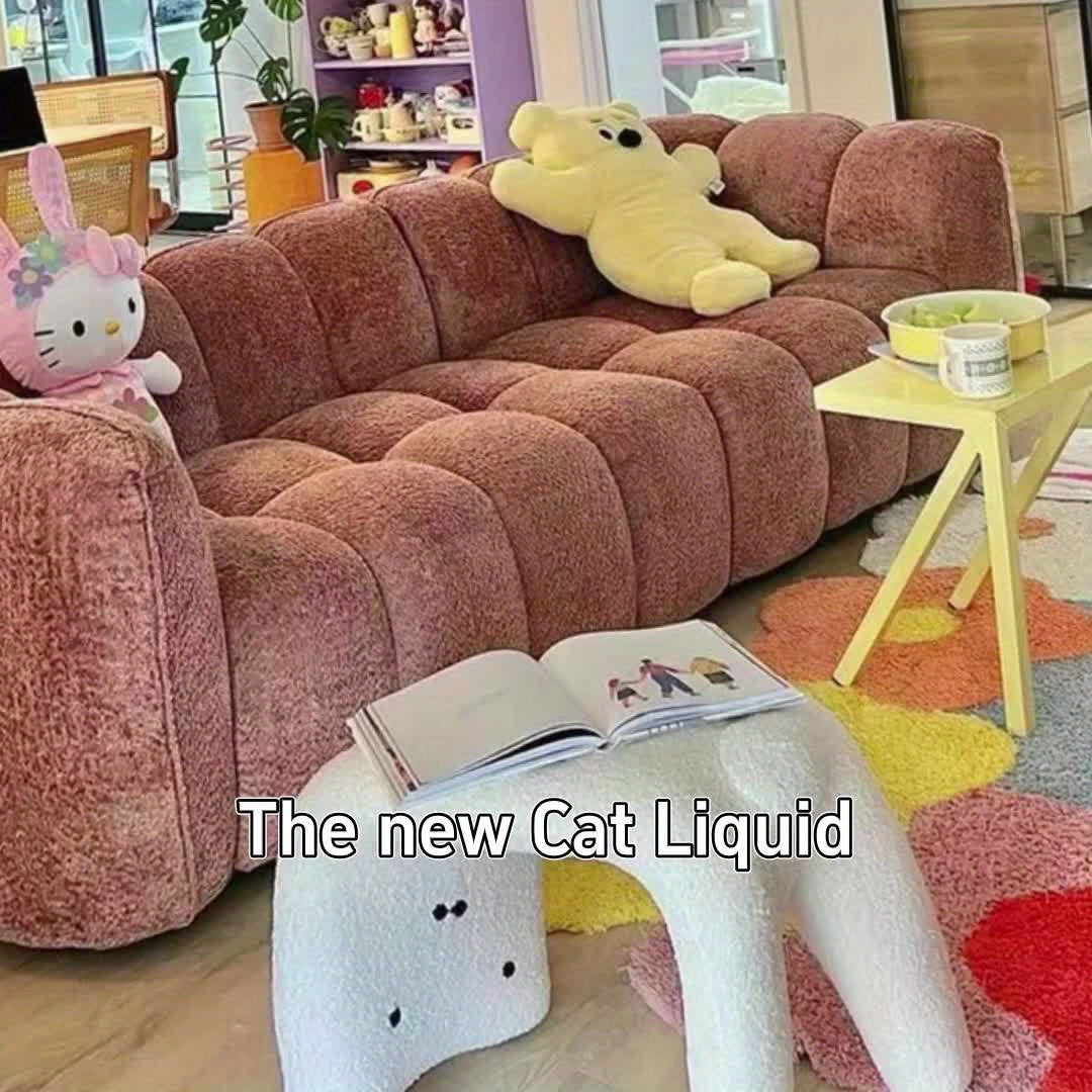 Pouf in Peluche a Forma di Gatto – Design Accogliente e Funzionale