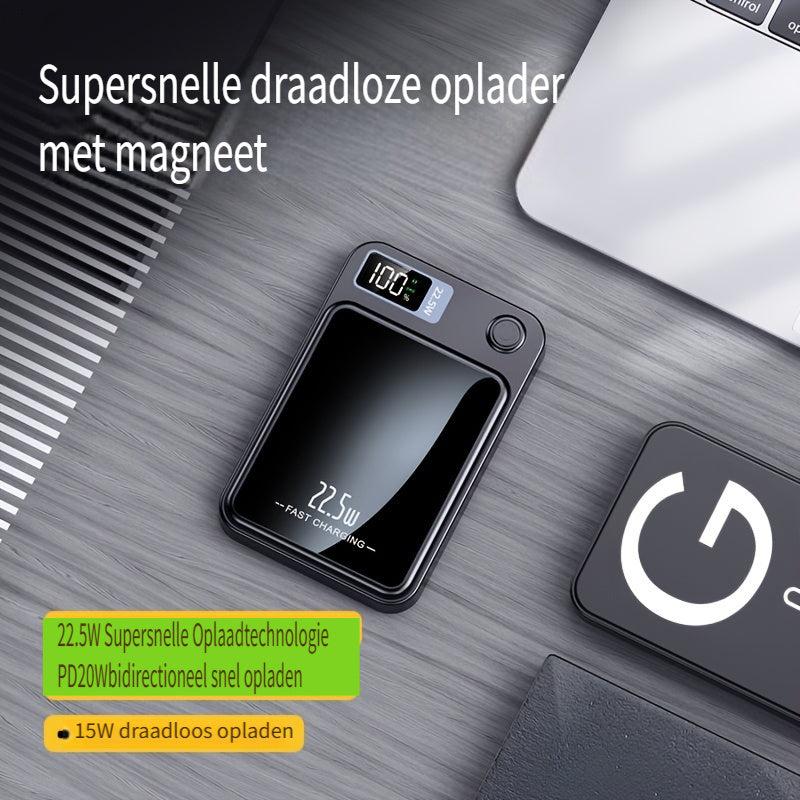 Powerbank Magnetica – Ultra Sottile con Ricarica Wireless Super Veloce