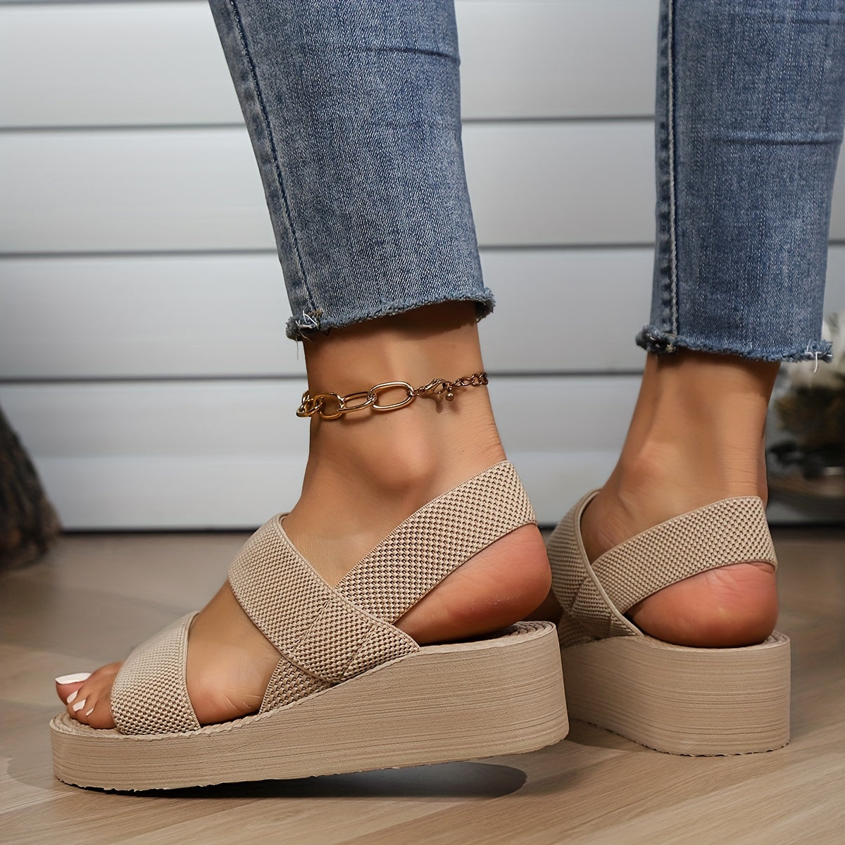 Sandali da Donna Chic e Confortevoli – Slip-On Estivi con Piattaforma e Suola Spessa