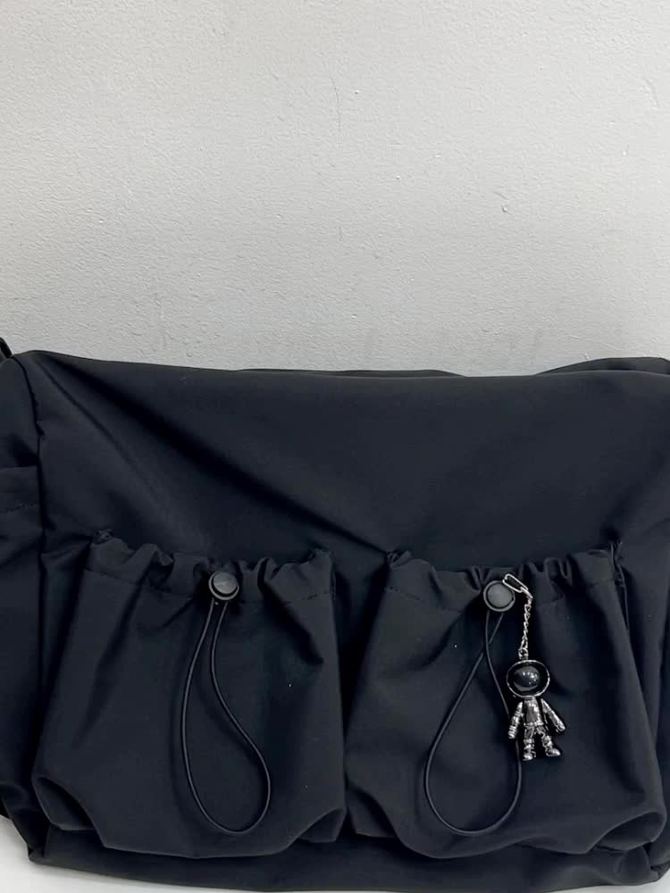 Borsa a Spalla UrbanEase – Borsa a Tracolla con Coulisse e Grande Capacità