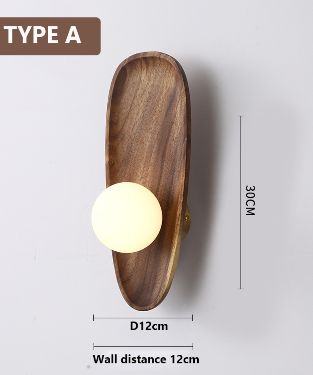 Lampada da parete minimalista - Legno e illuminazione d'atmosfera