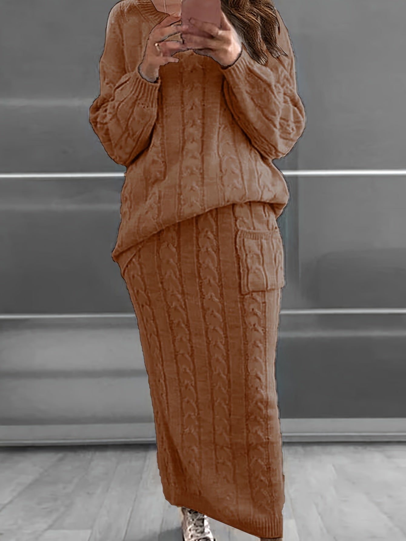 Set Maglione Plus-Size Luna - Confortevole e Stilosamente per l'Autunno & Inverno