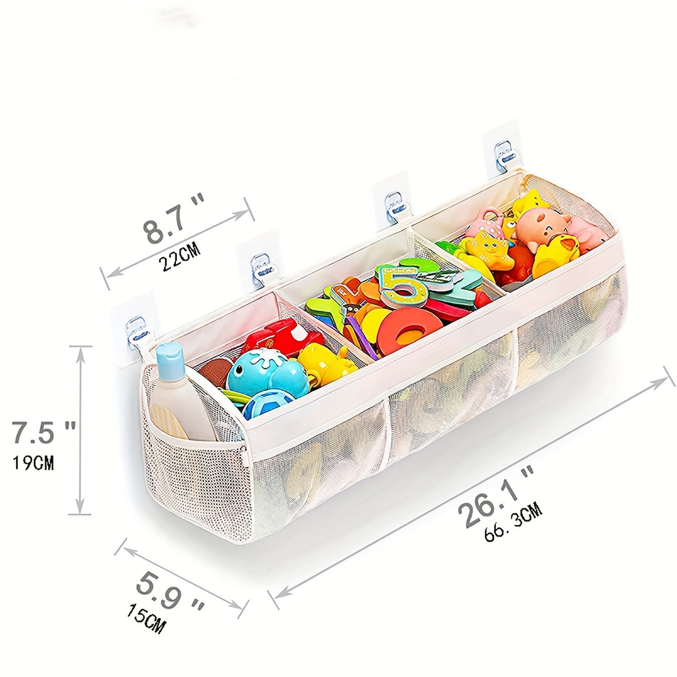 Organizzatore di giocattoli da bagno in rete - Perfetto per tenere tutto in ordine