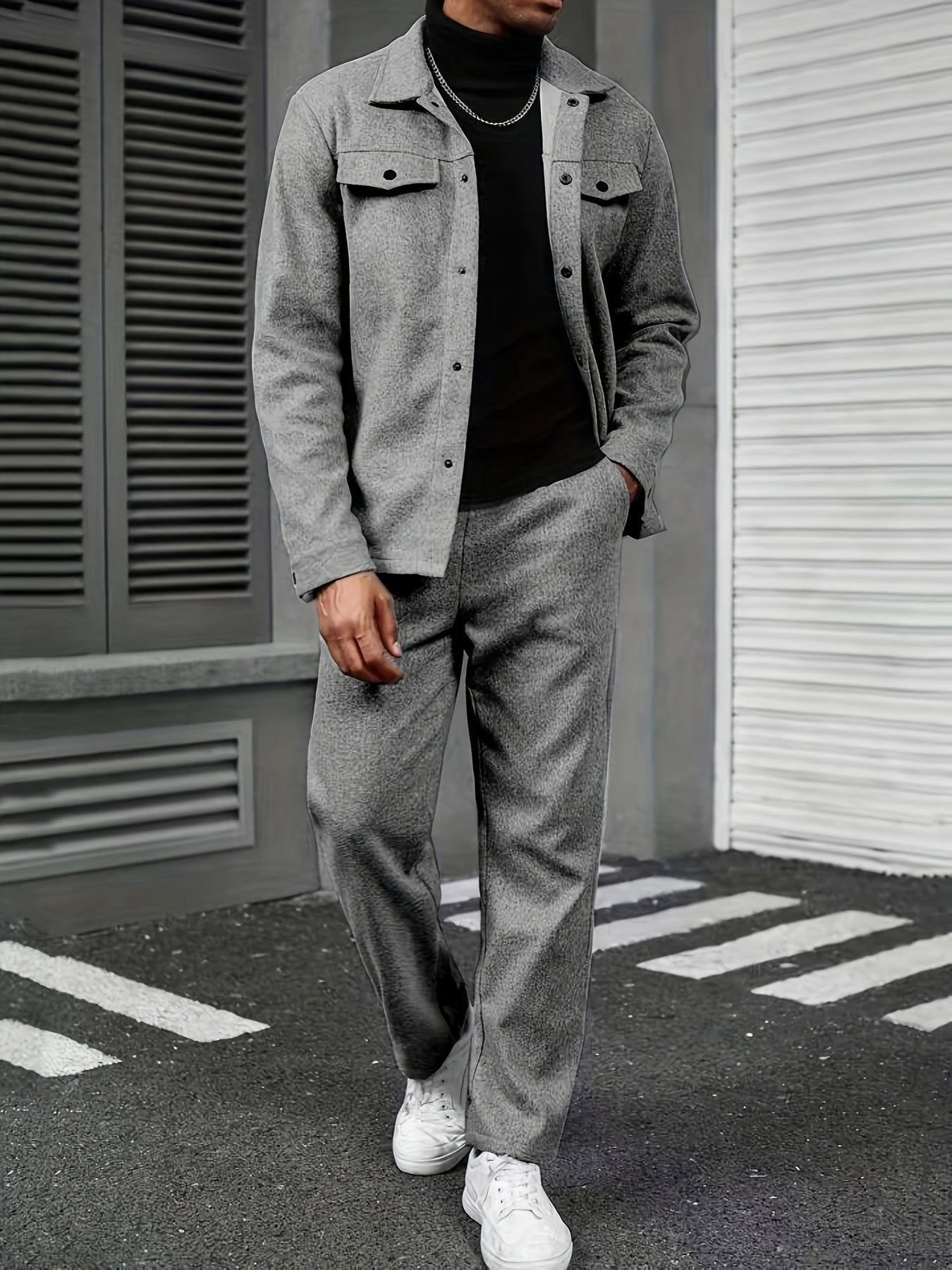 Set da Uomo Moderno a Due Pezzi – Comfort ed Eleganza Casual