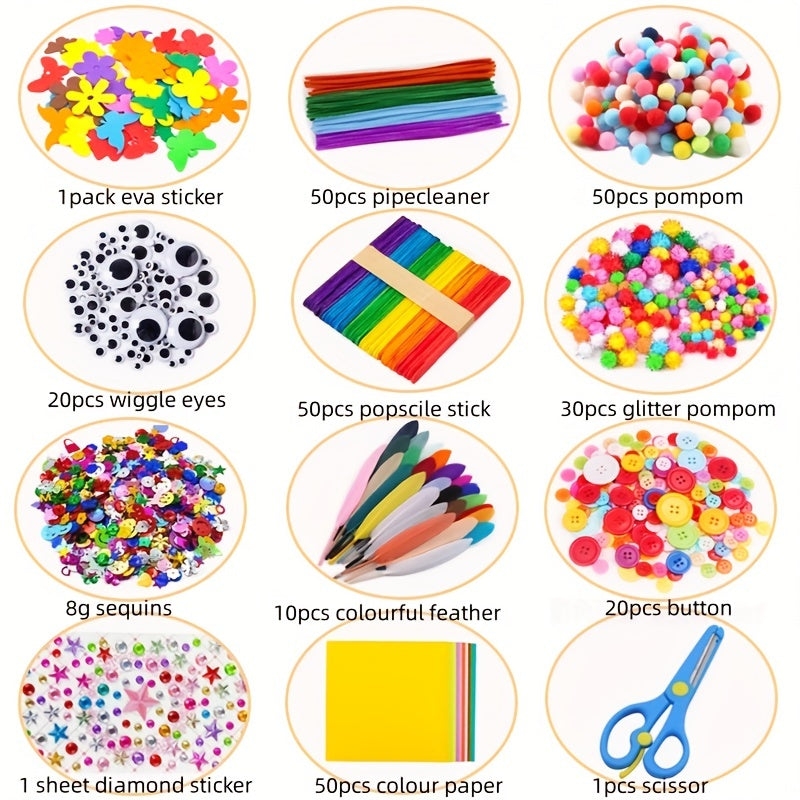 Set Creativo DIY per Bambini – Giocattolo Educativo con Materiali Vari