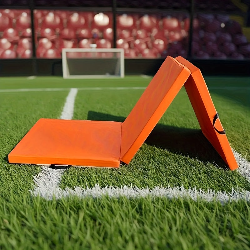 Tappetino da yoga pieghevole a tre pannelli con imbottitura spessa, superficie antiscivolo in PU e maniglia