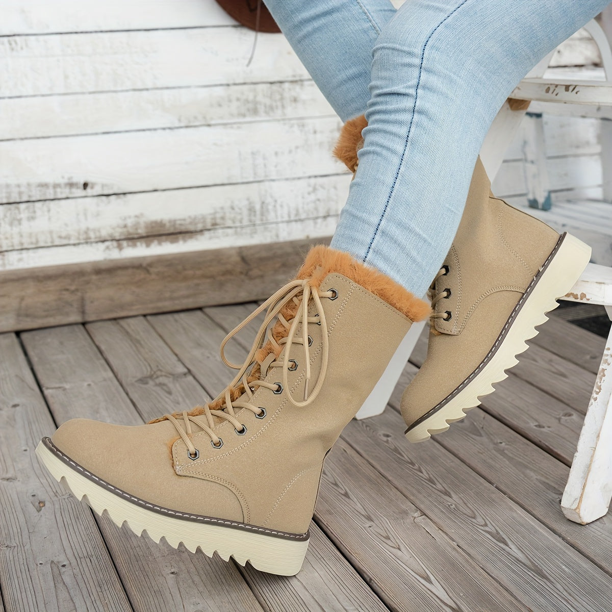 Stivali Invernali Lieke con Lacci - Per Stile e Calore
