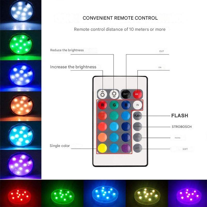 Lampada LED Subacquea – Colorata e Completamente Impermeabile