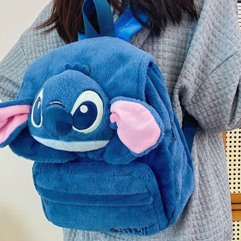 Zaino in Peluche Disney Stitch per Bambini – Carino e Resistente per Scuola e Uso Quotidiano