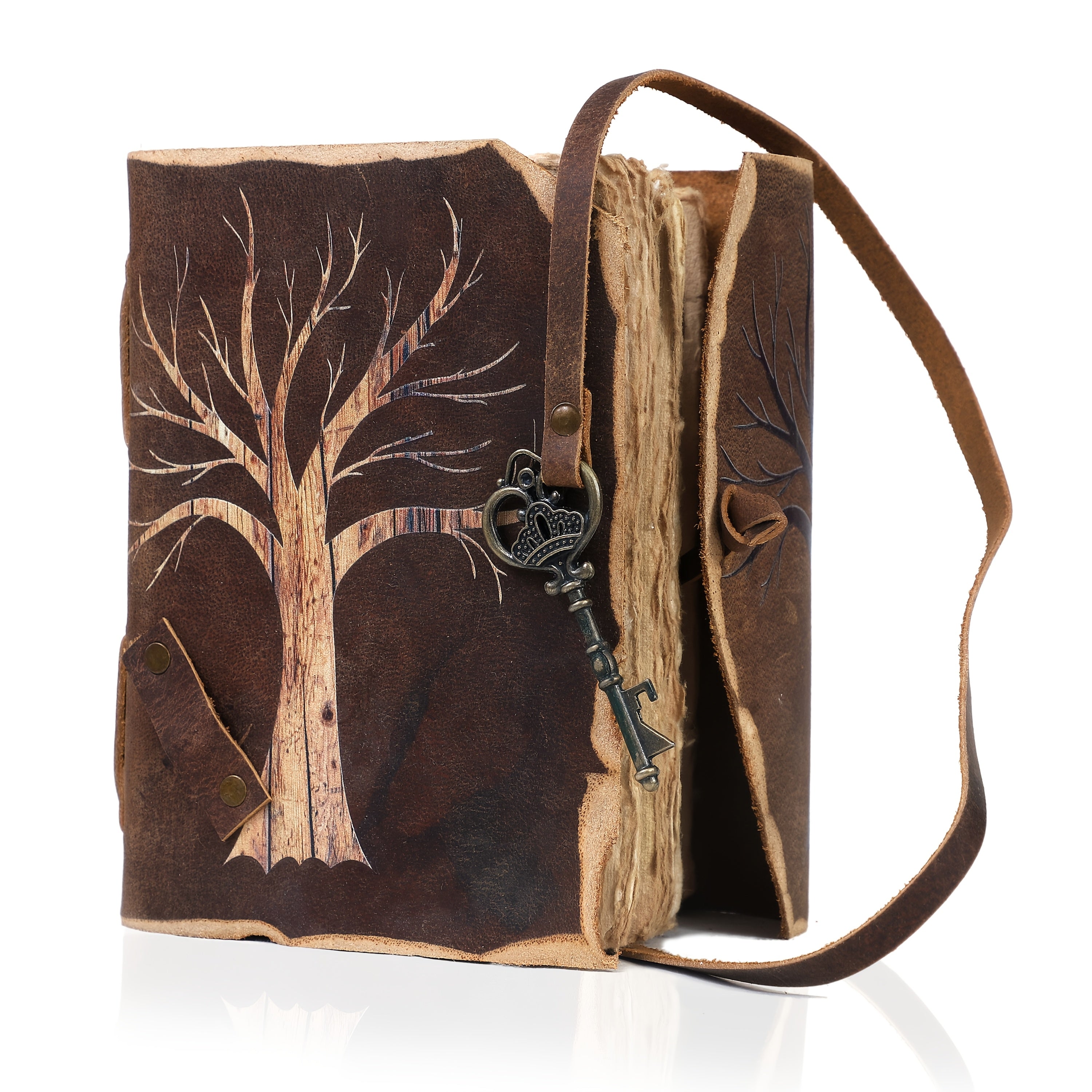 Quaderno Vintage Fatto a Mano con Aspetto in Pelle e Chiusura a Chiave – Per Spiriti Creativi