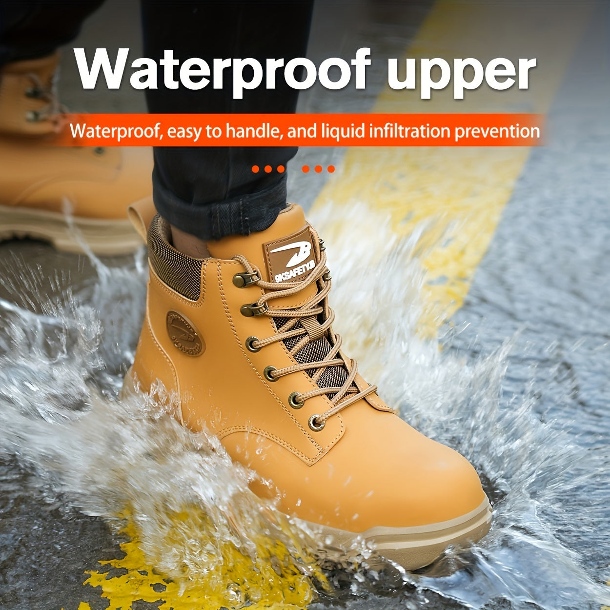 Stivali da Lavoro di Sicurezza Robusti con Punta in Acciaio – Durevoli e Confortevoli per Lavoro e Industria