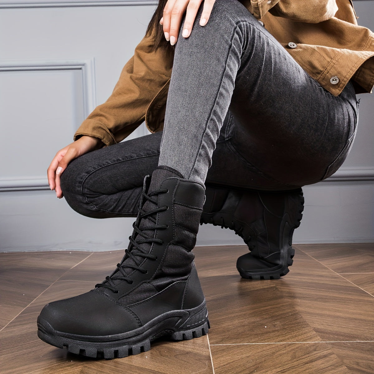 Stivali da Escursionismo Donna a Mezza Polpaccio – Scarpe Trekking Antiscivolo con Fodera Confortevole