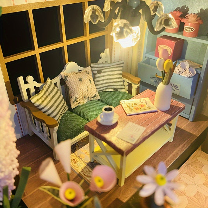 Casa Miniatura DIY con Illuminazione – Puzzle 3D Fatti a Mano per Decorazione Creativa