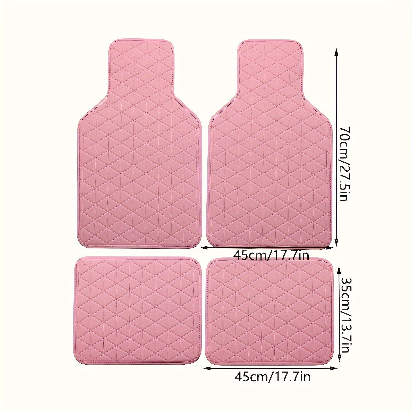 Set di 4 Tappetini Antiscivolo in PU Impermeabile per Auto – Eleganti e Resistenti