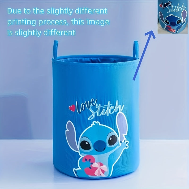 Cesto Pieghevole con Tema Stitch – Ideale per Lavanderia e Conservazione Giocattoli