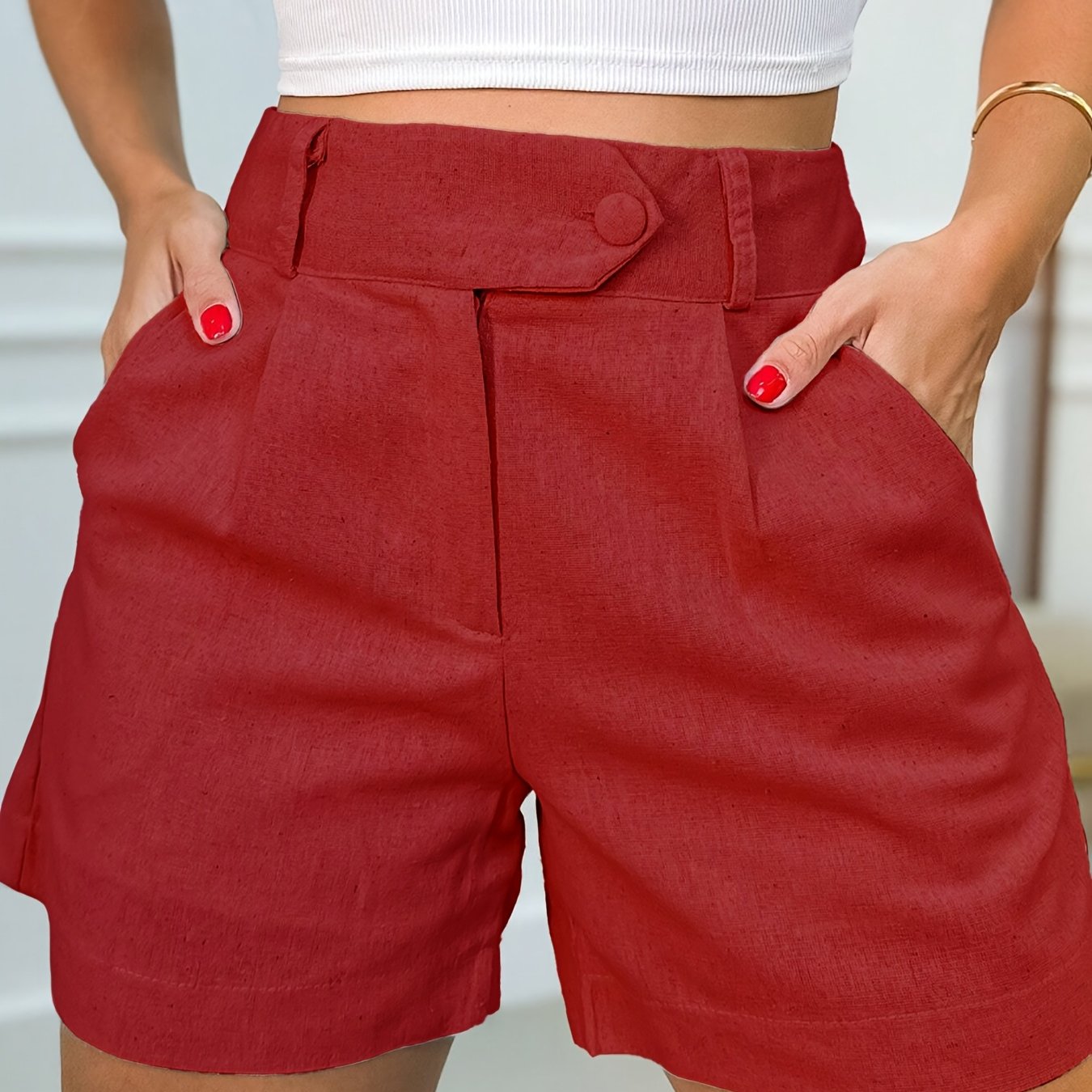 Elegante Pantaloni Corti Alta Vita – Comfort e Stile in Uno