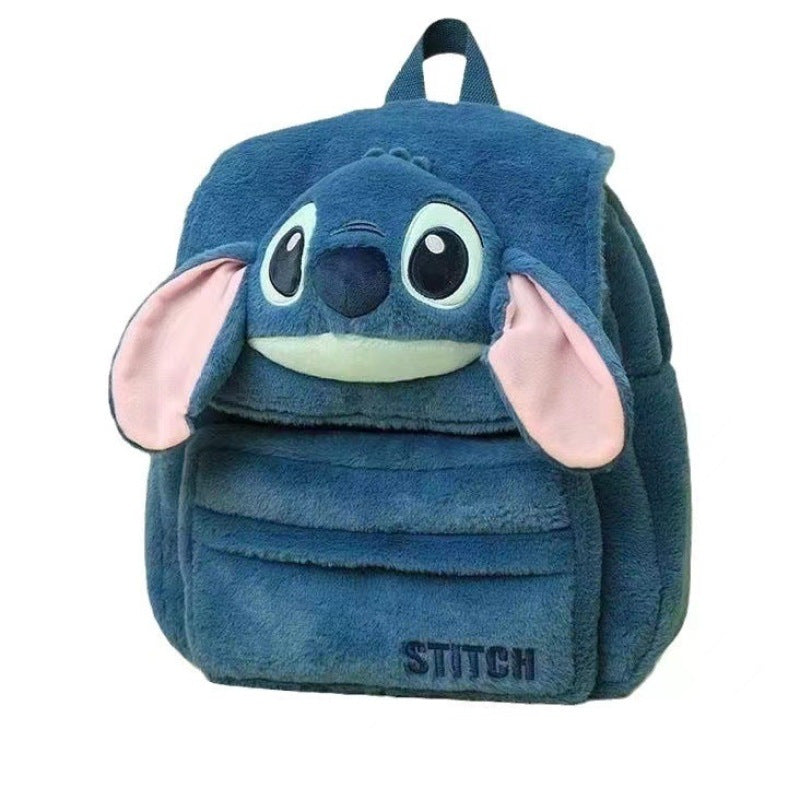 Zaino in Peluche Disney Stitch per Bambini – Carino e Resistente per Scuola e Uso Quotidiano