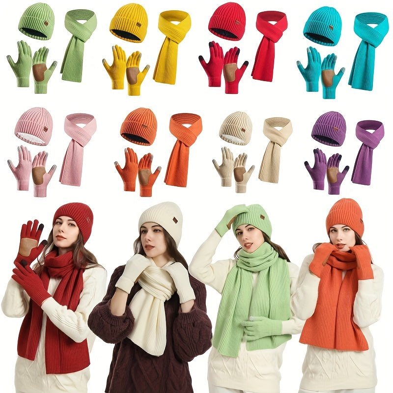 Set Invernale Allegro - Cappello, Sciarpa e Guanti per Coppie