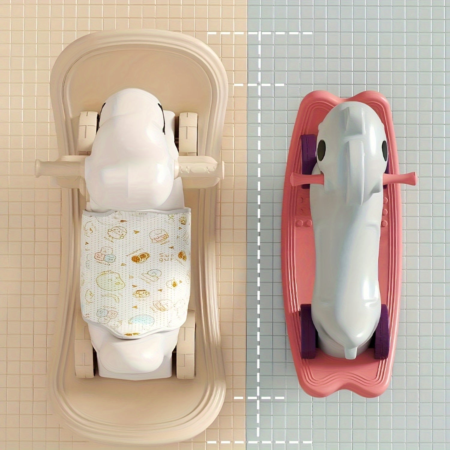 Gioco 2-in-1: Cavallo a Dondolo e Bicicletta per Bambini - Giocattolo Sicuro e Divertente