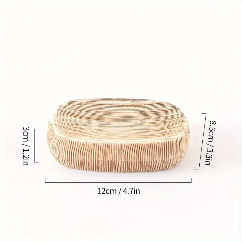 Set da Bagno in Ceramica Stile Venatura Legno – Accessori di Lusso per un Tocco Naturale nel Tuo Bagno