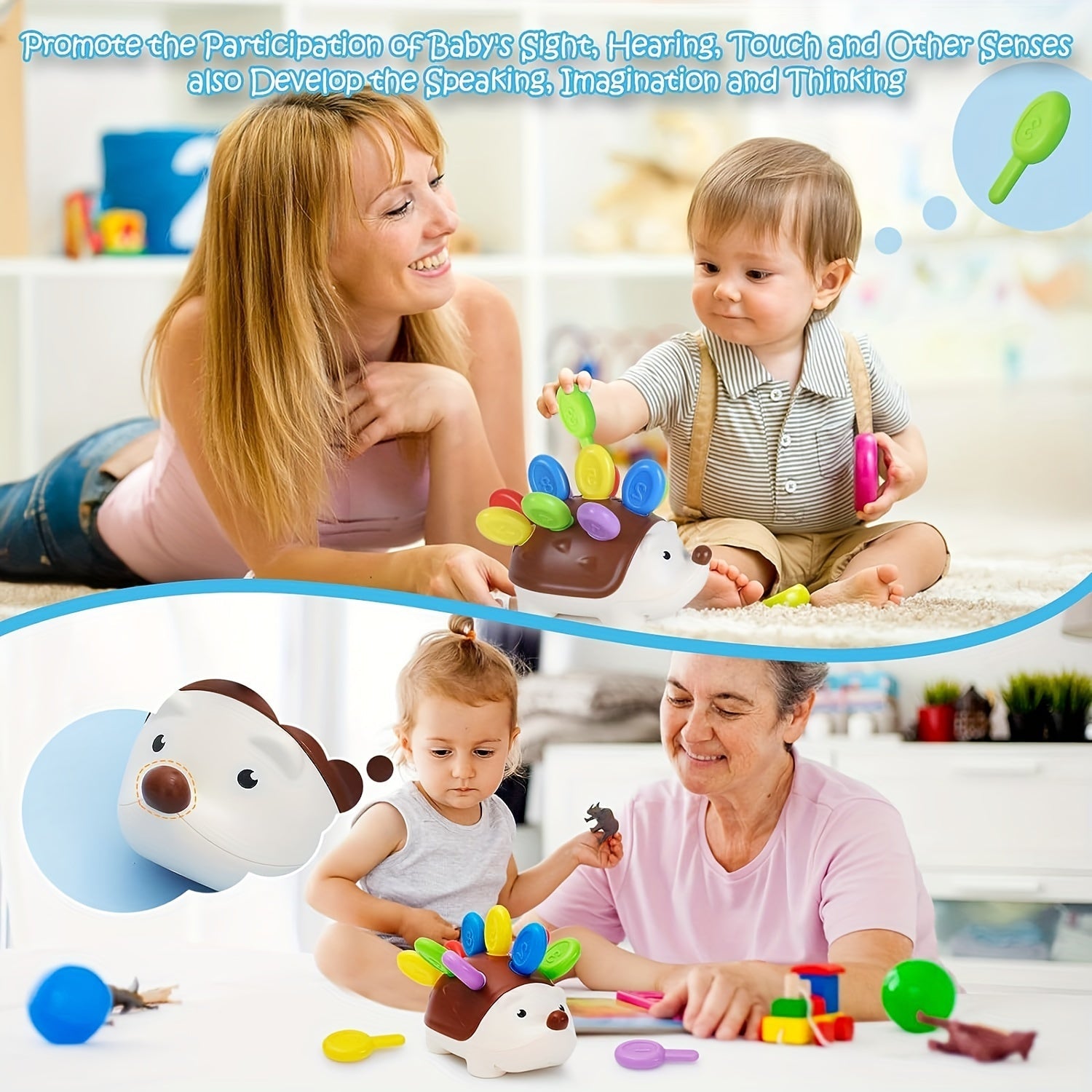 Riccio Educativo Giocattolo - Impara e Gioca