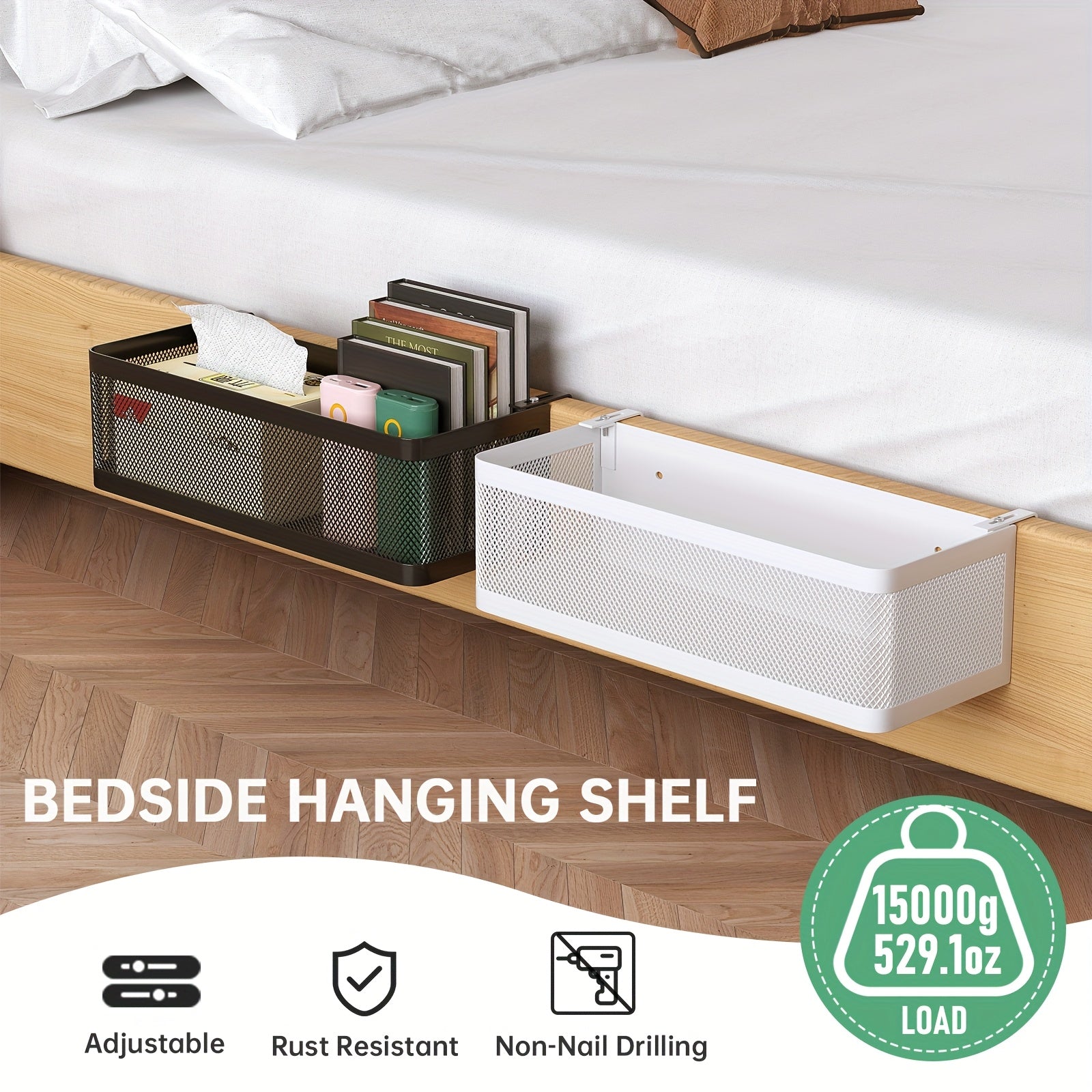 Cestino Metallico Regolabile con Ganci - Soluzione Pratica per l'Organizzazione