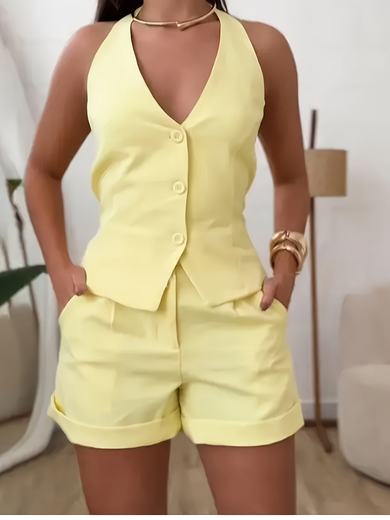 Set Estivo Giallo Chiaro – Femminile, Fresco e Confortevole