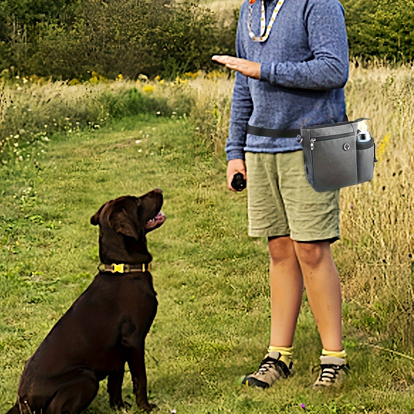 Pouch per Trattamenti per Cani con Porta Bottiglia – Borsa Regolabile per Allenamento e Attività all'Aperto