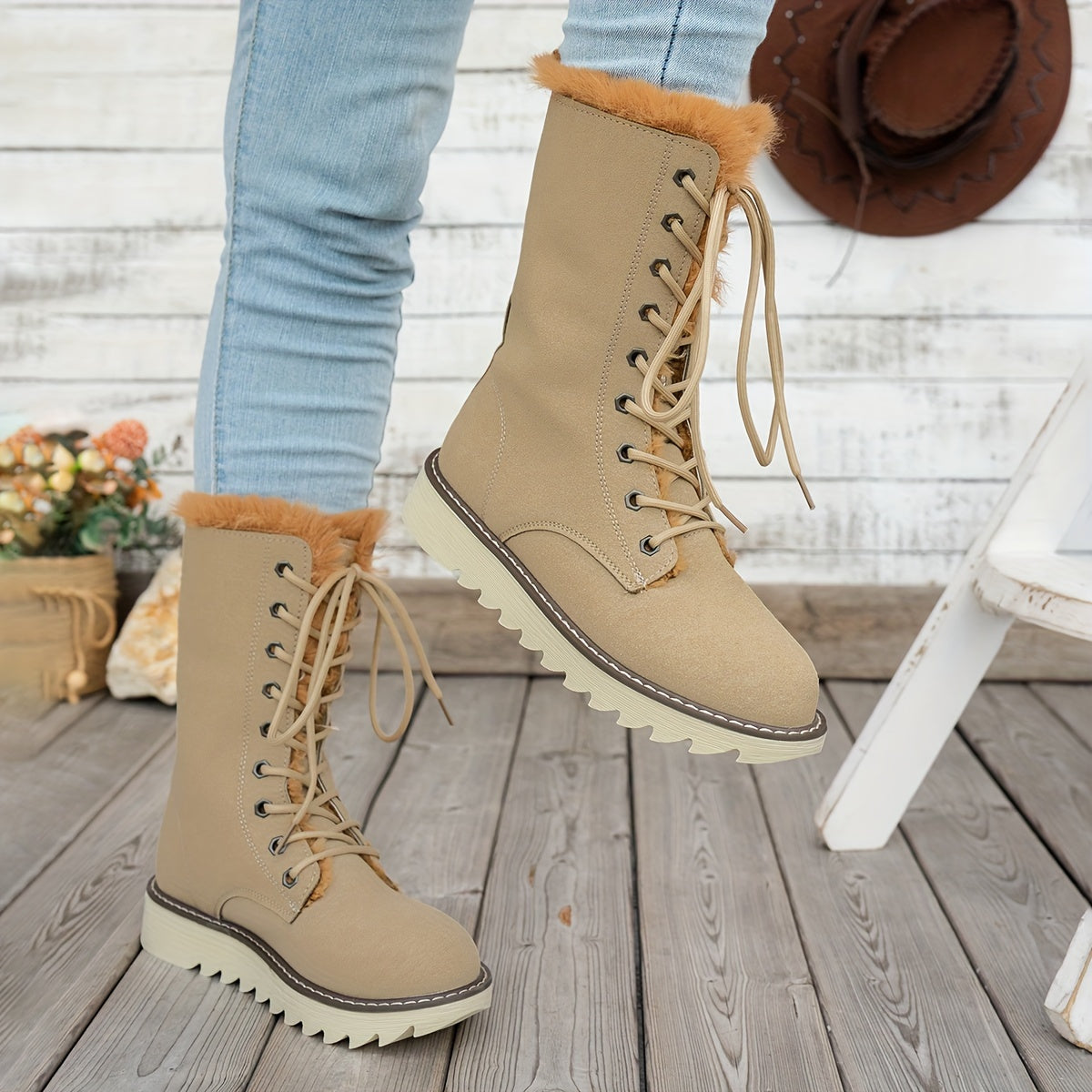 Stivali Invernali Lieke con Lacci - Per Stile e Calore
