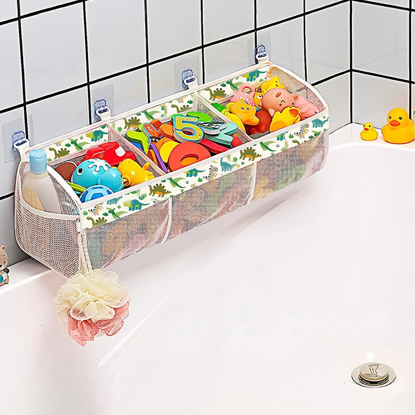 Organizzatore di giocattoli da bagno in rete - Perfetto per tenere tutto in ordine