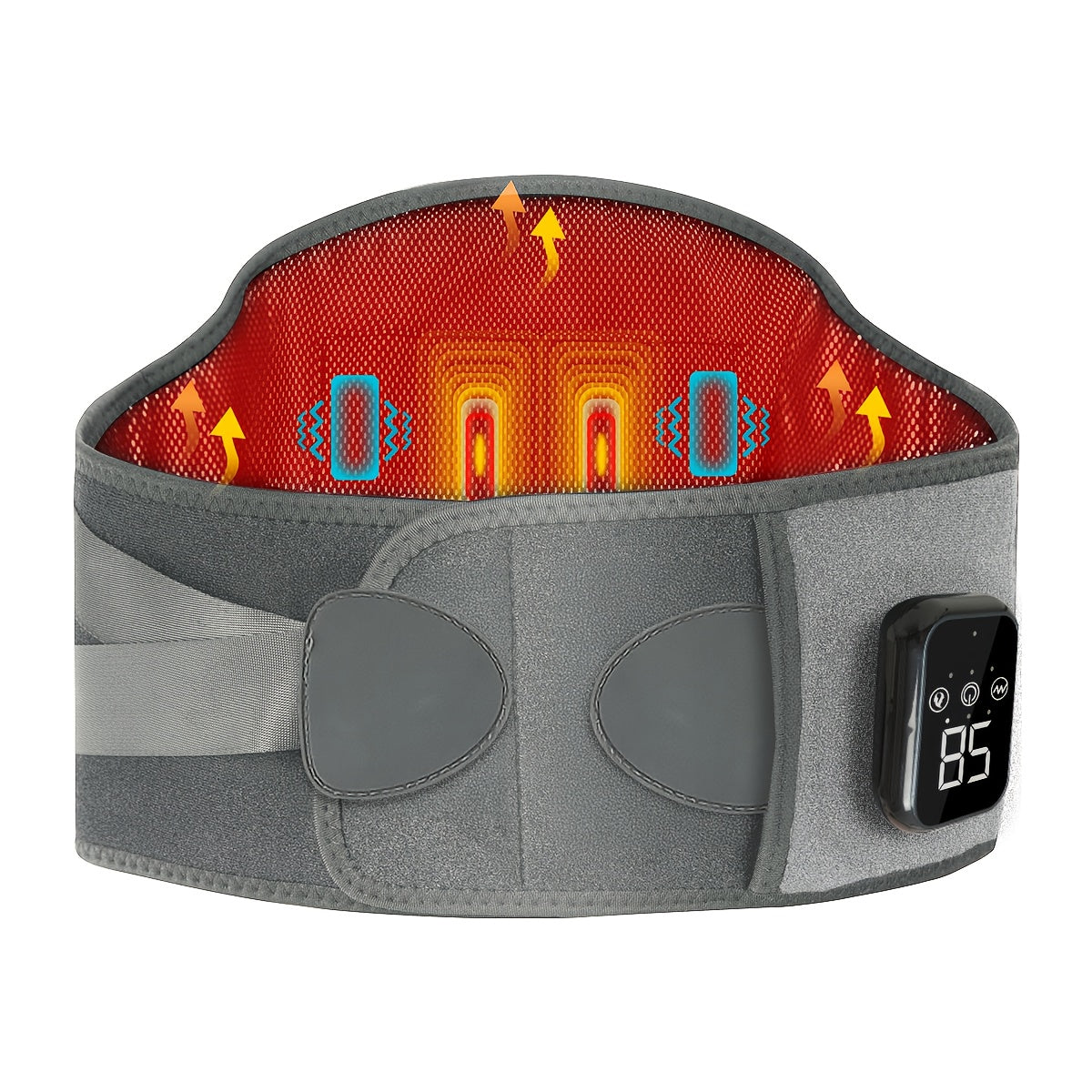 Cintura Massaggiante Riscaldata Senza Fili per Schiena e Vita – 3 Modalità di Calore e Vibrazione Regolabili per Massima Relax