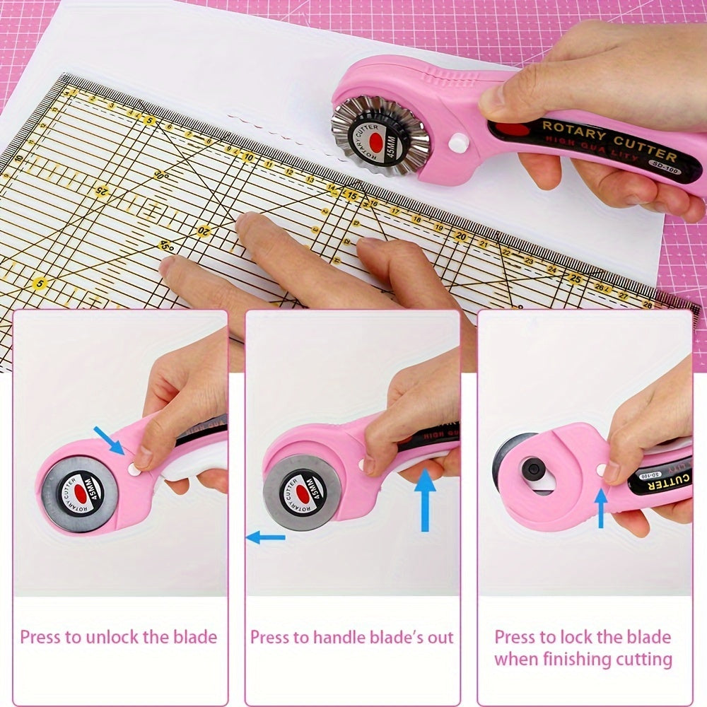 Set di Cutter Rotante – Ideale per Cucire, Quilting e Progetti Fai-da-Te