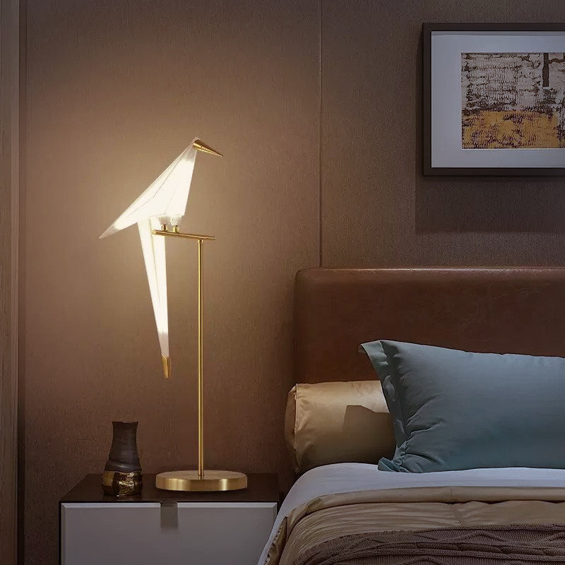 Lampada da Tavolo Origami Birdy – Luce Calda e Atmosferica con Design Moderno delle Ali