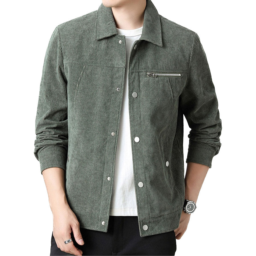 Giacca Coach in Velluto a Coste Moderna – Stile Elegante per Uomini