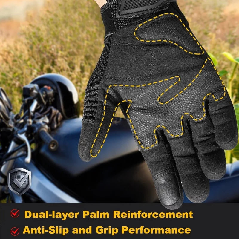Guanti da Moto AirFlex – Pelle PU Traspirante per Comfort e Sicurezza