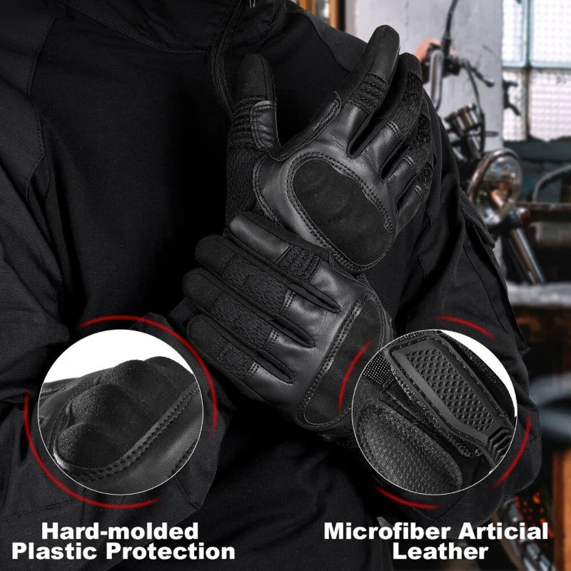 Guanti da Moto AirFlex – Pelle PU Traspirante per Comfort e Sicurezza